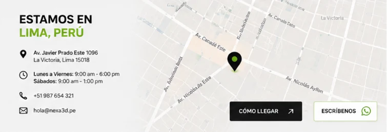 Ubicación de Nexa 3D en Lima