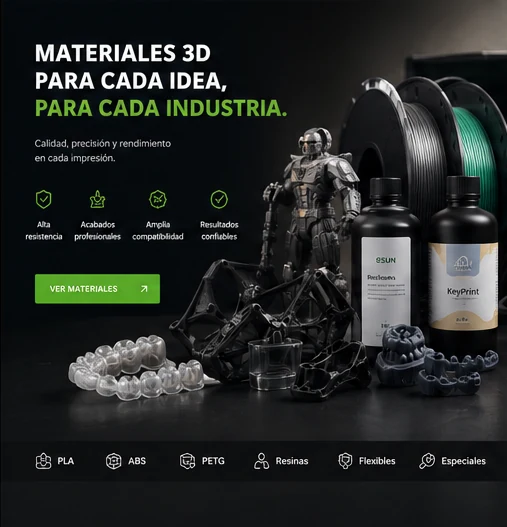 Materiales 3D para cada industria